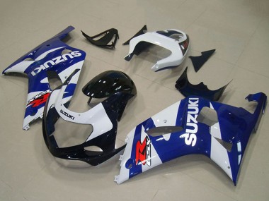 2001-2003 Suzuki GSXR 750 Motorcycle Fairings - Blue White UK Manufacturers