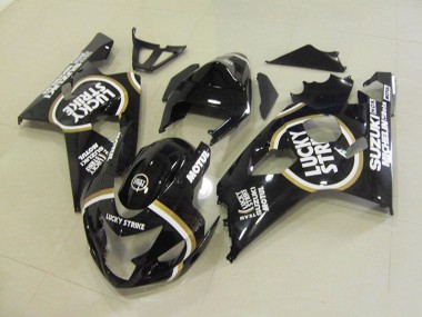 2004-2005 Suzuki GSXR 750 Motorcycle Fairings - Glossy Black White Lucky Strike Motul UK Manufacturers