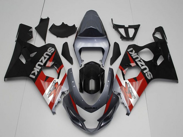 2004-2005 Suzuki GSXR 750 Motorcycle Fairings - Silver Grey Red Black UK Manufacturers