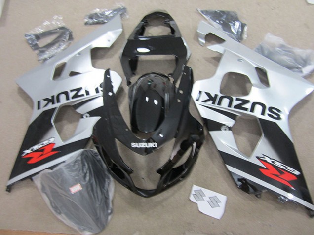 2004-2005 Suzuki GSXR 750 Motorcycle Fairings - Silver Glossy Black Red UK Manufacturers