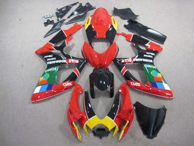 2006-2007 Suzuki GSXR 750 Motorcycle Fairings - Red Black Yellow Green JOMO UK Manufacturers