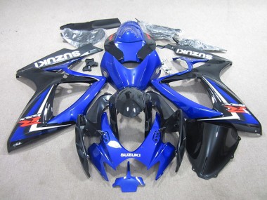 2006-2007 Suzuki GSXR 750 Motorcycle Fairings - Blue Glossy Black UK Manufacturers