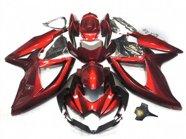 2008-2010 Suzuki GSXR 750 Motorcycle Fairings - Glossy Red UK Manufacturers