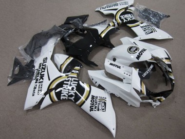 2011-2024 Suzuki GSXR 750 Motorcycle Fairings - White Lucky Strike Black Motul UK Manufacturers