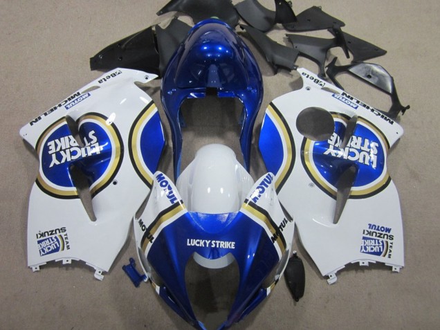 1996-2007 Suzuki GSXR 1300 Hayabusa Motorcycle Fairings - White Blue Motul Lucky Strike UK Manufacturers