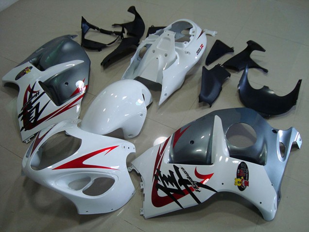 1996-2007 Suzuki GSXR 1300 Hayabusa Motorcycle Fairings - White Red Matte Grey UK Manufacturers