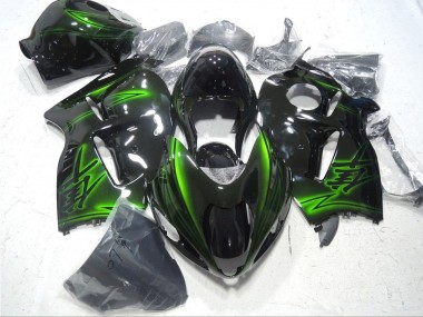 1996-2007 Suzuki GSXR 1300 Hayabusa Motorcycle Fairings - Glossy Black Green UK Manufacturers