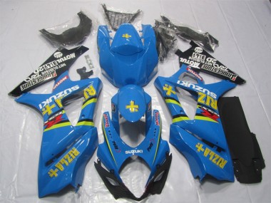 2007-2008 Suzuki GSXR 1000 Bike Fairings - Blue Gold Black Rizla UK Manufacturers
