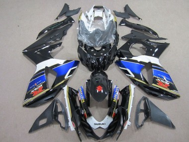 2009-2016 Suzuki GSXR 1000 Motorcycle Fairings - White Blue Black Dark Dog UK Manufacturers