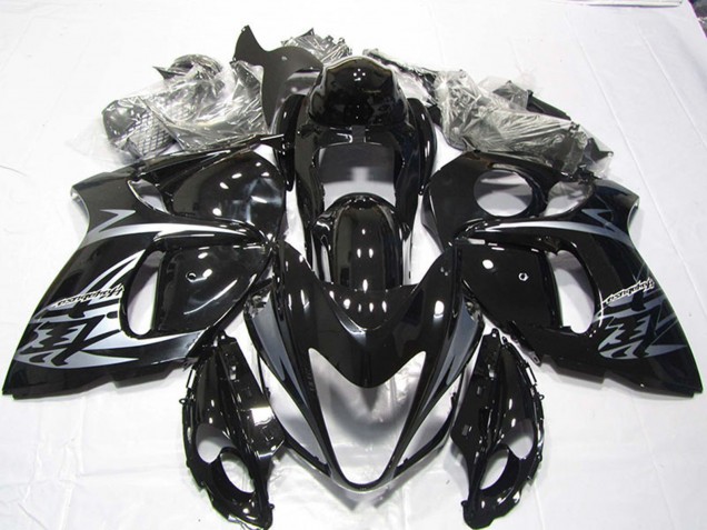 2008-2020 Suzuki GSXR 1300 Hayabusa Motorcycle Fairings - Glossy Black Silver UK Manufacturers