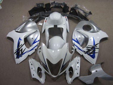 2008-2020 Suzuki GSXR 1300 Hayabusa Motorcycle Fairing - White Blue UK Manufacturers