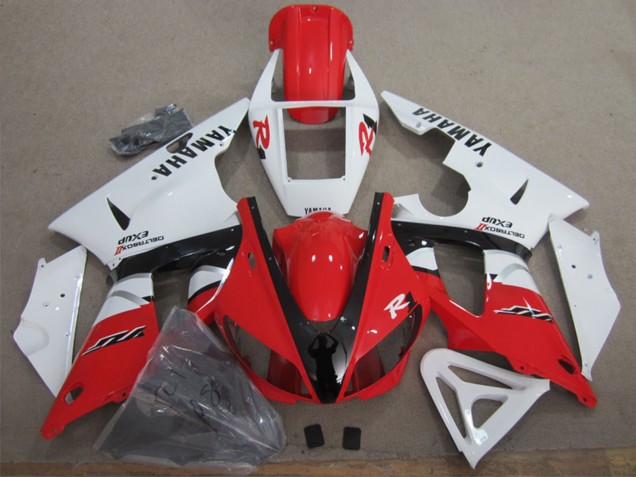 1998-1999 Yamaha YZF R1 Motorcycle Fairing - White Red Black UK Manufacturers