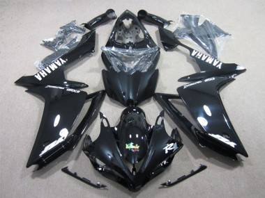 2007-2008 Yamaha YZF R1 Motorcycle Fairings - Glossy Black White Decal UK Manufacturers