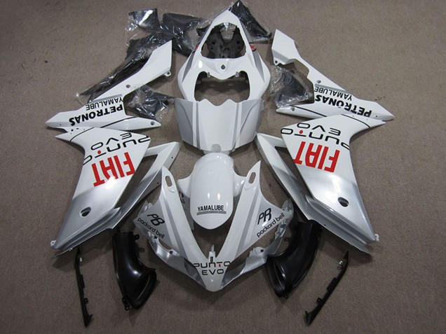 2009-2011 Yamaha YZF R1 Motorcycle Fairings - White Silver Red Fiat UK Manufacturers
