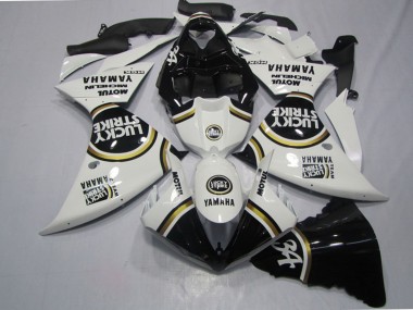 2009-2011 Yamaha YZF R1 Motorcycle Fairings - White Black Lucky Strike UK Manufacturers