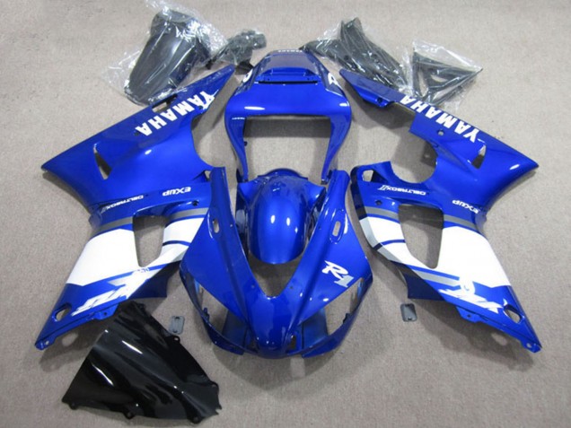 2009-2011 Yamaha YZF R1 Motorcycle Fairing - Blue White UK Manufacturers