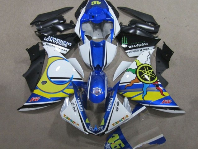 2009-2011 Yamaha YZF R1 Motorcycle Fairings - White Blue Yellow Green Monster Semakin Didepan UK Manufacturers