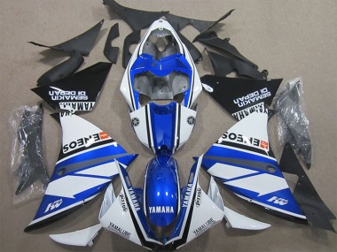 2009-2011 Yamaha YZF R1 Motorcycle Fairings - White Blue Black ENEOS Yamalube M1 Semakin Didepan UK Manufacturers