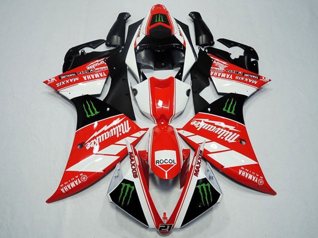 2012-2014 Yamaha YZF R1 Motorcycle Fairings - White Grey Glossy Black Green Monster Milwaukee Maxxis Rocol UK Manufacturers