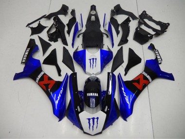 2015-2019 Yamaha YZF R1 Motorcycle Fairings - Blue White Black Red Monster Akropovic UK Manufacturers