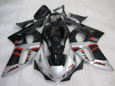 1998-2002 Yamaha YZF R6 Motorcycle Fairings - Silver Red Glossy Black UK Manufacturers