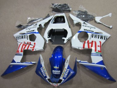 2003-2004 Yamaha YZF R6 Motorcycle Fairings - White Blue Red Fiat Motul UK Manufacturers
