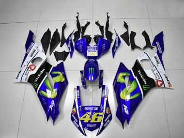 2017-2023 Yamaha YZF R6 Motorcycle Fairings - White Blue Black Green Monster MoviStar 46 UK Manufacturers