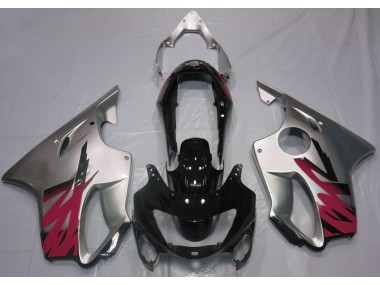 1999-2000 Gloss Silver & Red CBR600 F4 Motorcycle Fairings