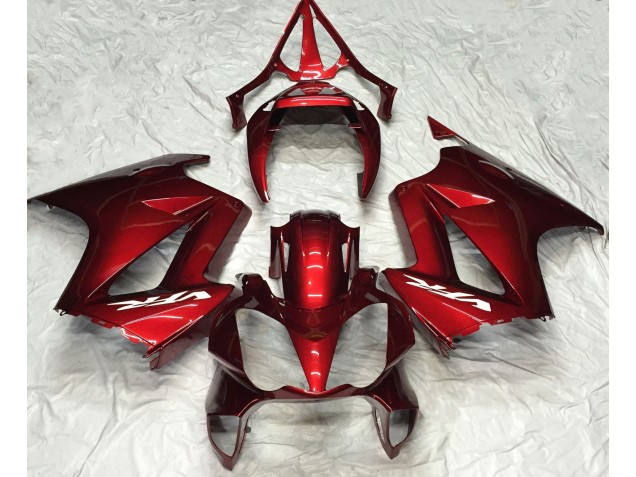 2002-2012 Deep Red Plain VFR800 Motorcycle Fairings