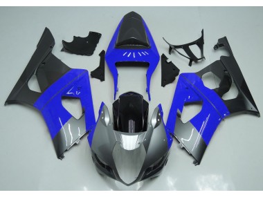2003-2004 Blue Silver and Black GSXR 1000 Motorcycle Fairings