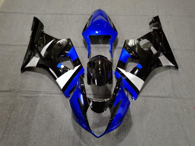 2003-2004 Gloss Blue Black and Silver GSXR 1000 Motorcycle Fairings