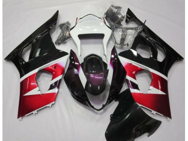 2003-2004 Gloss Red and White GSXR 1000 Motorcycle Fairings