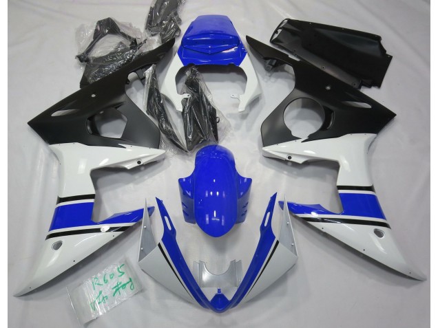 2003-2004 Gloss White and Blue R6 Motorcycle Fairings