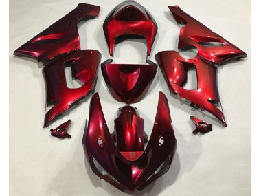2005-2006 Metallic Red ZX6R Motorcycle Fairings