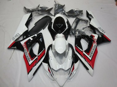 2005-2006 Red Black and White GSXR 1000 Motorcycle Fairings