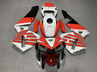 2005-2006 Red and White Wings CBR600RR Motorcycle Fairings