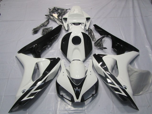 2006-2007 Black and White OEM Style No Decals CBR1000RR Motorcycle Fairings