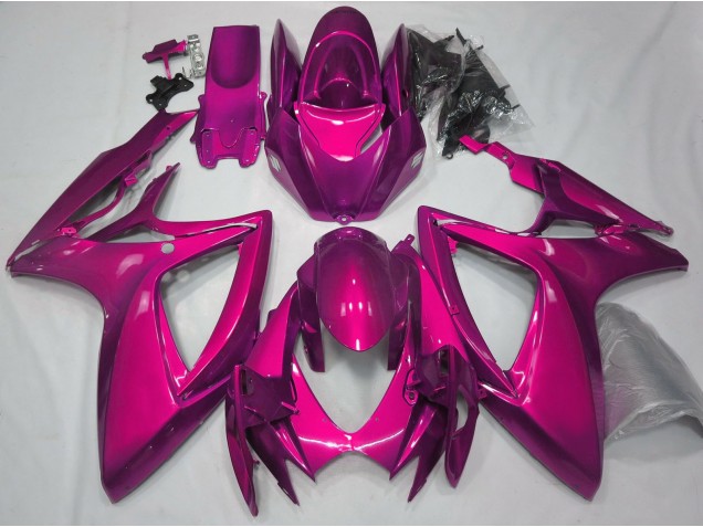 2006-2007 Gloss Pink Plain GSXR 600-750 Motorcycle Fairings