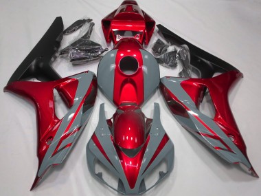 2006-2007 Nardo Grey and Red CBR1000RR Motorcycle Fairings