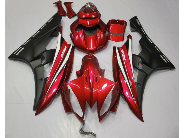 2006-2007 Red Black and White R6 Motorcycle Fairings