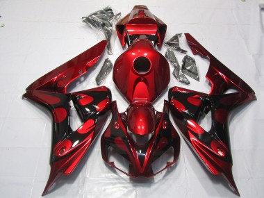 2006-2007 Red and Black Candy CBR1000RR Motorcycle Fairings