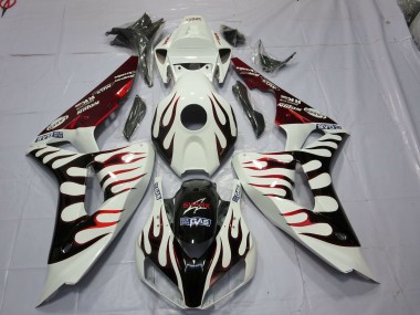 2006-2007 Red and Black Flame CBR1000RR Motorcycle Fairings