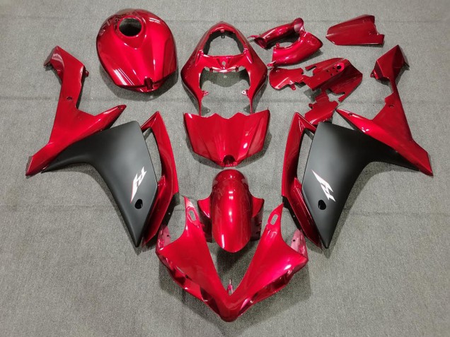 2007-2008 Candy Red & Black R1 Motorcycle Fairings