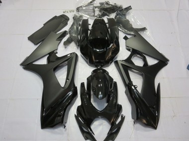 2007-2008 Matte Black Gloss Black GSXR 1000 Motorcycle Fairings