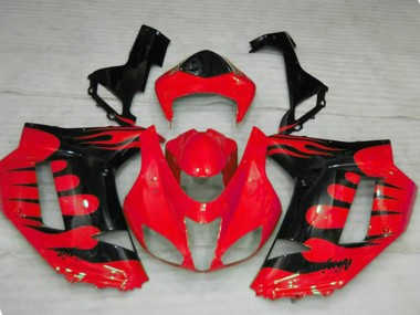 2007-2008 Red Flame ZX6R Motorcycle Fairings