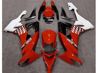 2008-2010 Gloss Red and White ZX10R Motorcycle Fairings