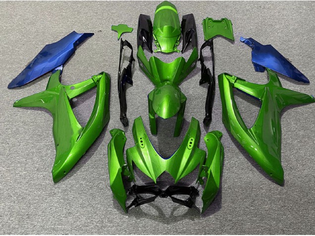 2008-2010 Green and Blue GSXR 600-750 Motorcycle Fairings