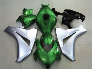 2008-2011 Gloss Green and Silver CBR1000RR Motorcycle Fairings