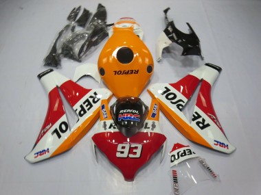 2008-2011 Light Orange Repsol 93 CBR1000RR Motorcycle Fairings