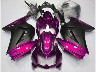 2008-2012 Pink and Matte Black Ninja 250 Motorcycle Fairings